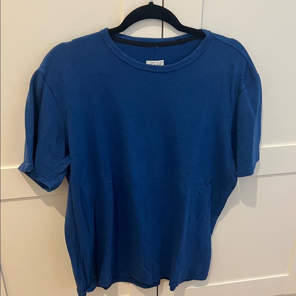 rag & bone Blue Short Sleeve Tee